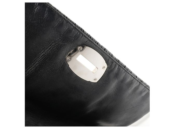 Borsa a Spalla in Nappa Matelassé Miu Miu con Cristalli Nero - vista 12
