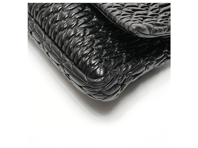 Borsa a Spalla in Nappa Matelassé Miu Miu con Cristalli Nero - vista 6