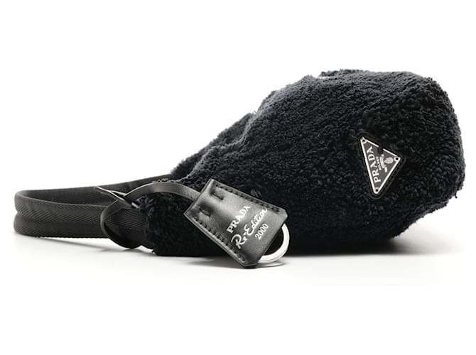 Borsa hobo Prada Terry Mini 2000 Re-Edition Nero - vista 3
