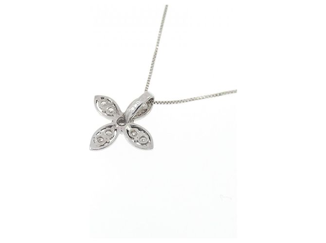 Autre Marque Collana in diamante in oro bianco Au750 a forma di fiore Argento - vista 4