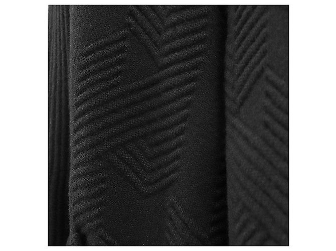 Cárdigan largo de lana en espiga Hermès Negro - vista 15