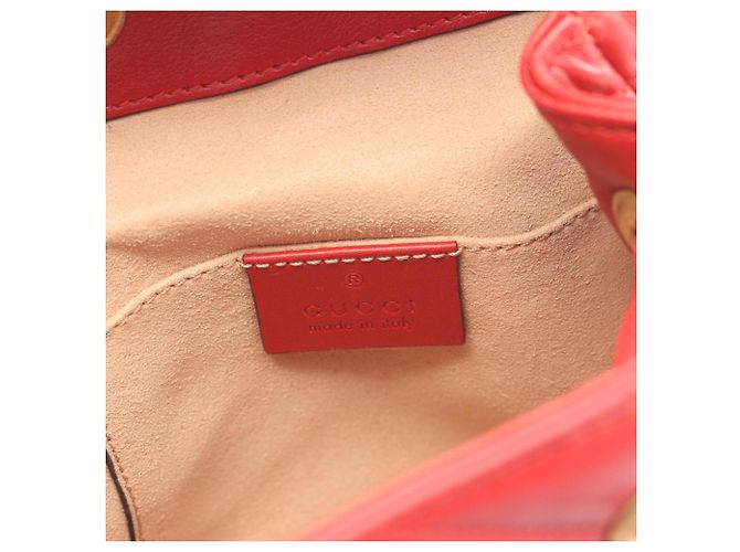 Gucci GG Marmont Leder Rucksack Rot - Ansicht 4