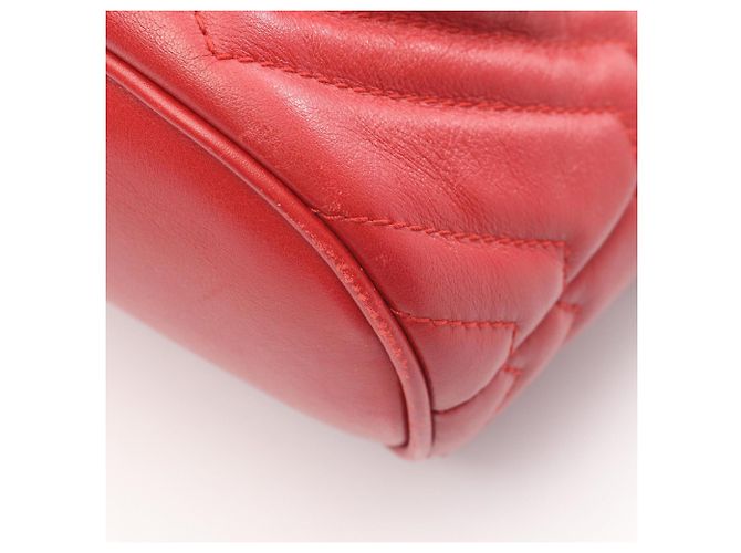 Gucci GG Marmont Leder Rucksack Rot - Ansicht 5