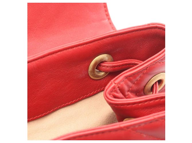 Gucci GG Marmont Leder Rucksack Rot - Ansicht 8