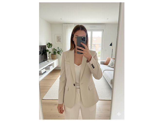 Hugo Boss Jaellen Blazer - Größe 38 Damen - Beige Sand - Ansicht 2