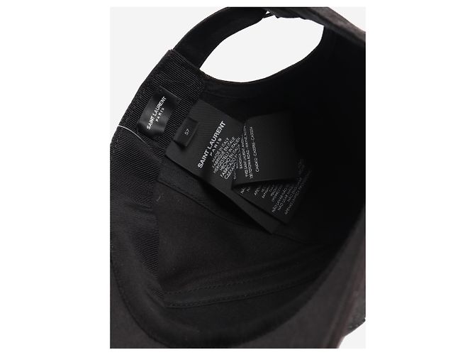 Saint Laurent Schwarze SL bestickte Mütze - Ansicht 4