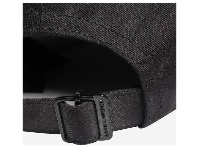 Saint Laurent Schwarze SL bestickte Mütze - Ansicht 5