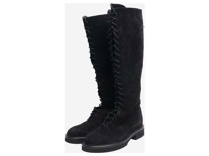 Khaite Schwarze Wildleder Schnürstiefel - Größe EU 37 - Ansicht 2