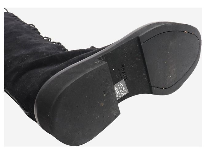 Khaite Schwarze Wildleder Schnürstiefel - Größe EU 37 - Ansicht 6