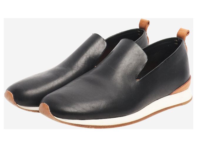 Autre Marque Schwarze handgenähte Slipper - Größe EU 38 - Ansicht 2
