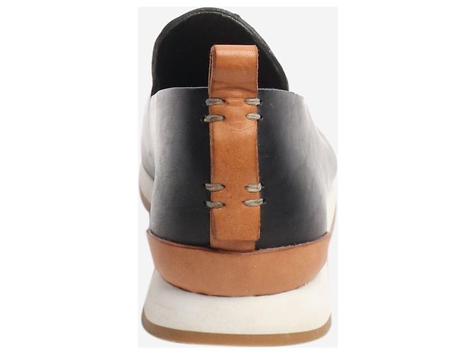 Autre Marque Schwarze handgenähte Slipper - Größe EU 38 - Ansicht 3