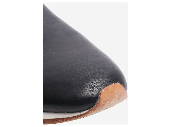 Autre Marque Schwarze handgenähte Slipper - Größe EU 38 - Ansicht 5