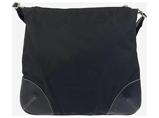 Prada Borsa a tracolla in nylon nero - vista 3