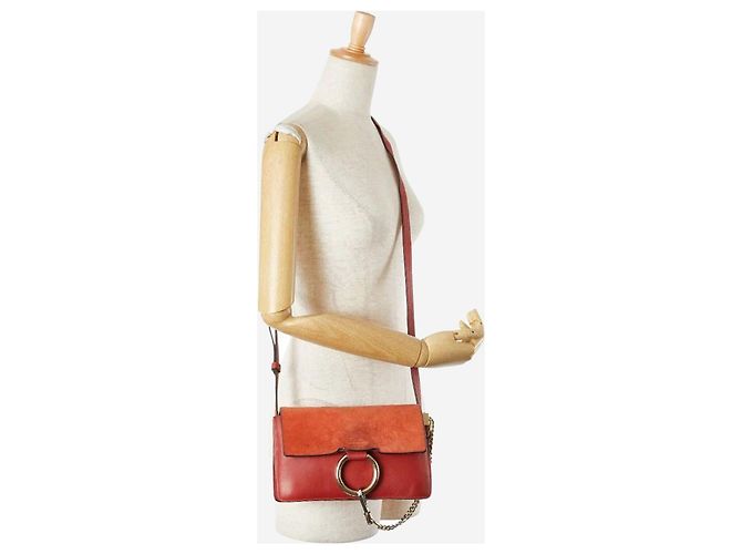 Chloé Borsa a spalla Faye rossa Rosso - vista 2