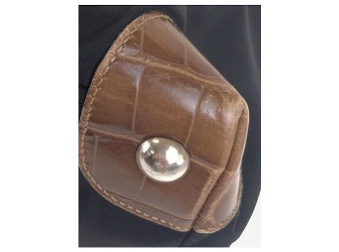 Prada Borsa a spalla in nylon Tessuto nero - vista 10