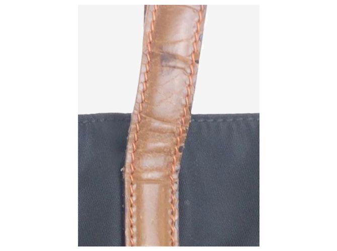Prada Borsa a spalla in nylon Tessuto nero - vista 15