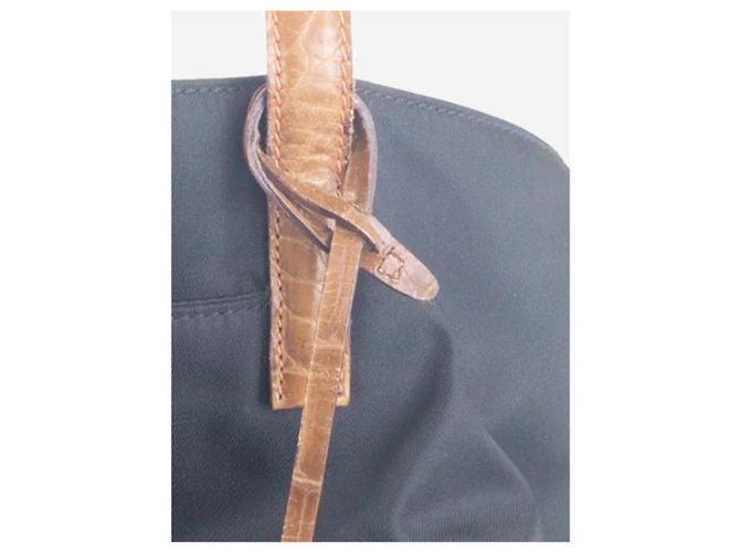 Prada Borsa a spalla in nylon Tessuto nero - vista 16