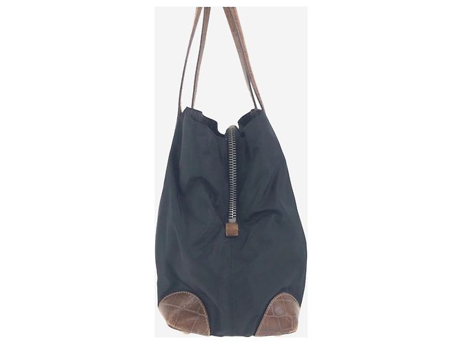 Prada Borsa a spalla in nylon Tessuto nero - vista 3