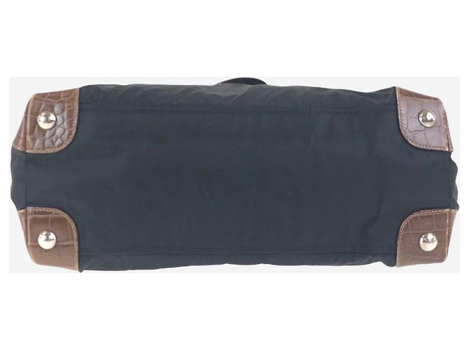 Prada Borsa a spalla in nylon Tessuto nero - vista 4