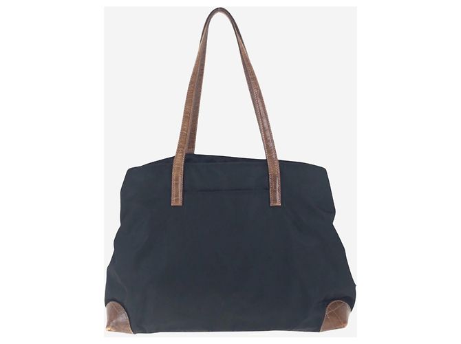 Prada Borsa a spalla in nylon Tessuto nero - vista 6