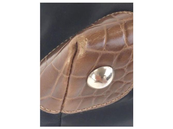 Prada Borsa a spalla in nylon Tessuto nero - vista 7