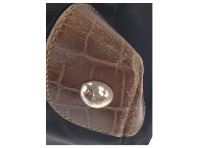 Prada Borsa a spalla in nylon Tessuto nero - vista 8
