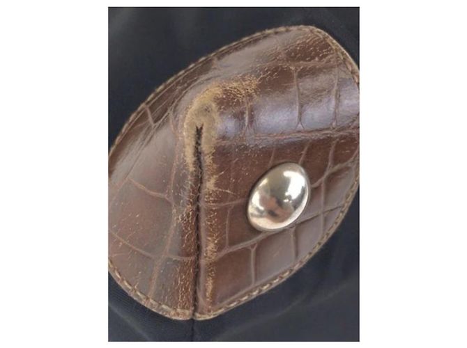 Prada Borsa a spalla in nylon Tessuto nero - vista 9