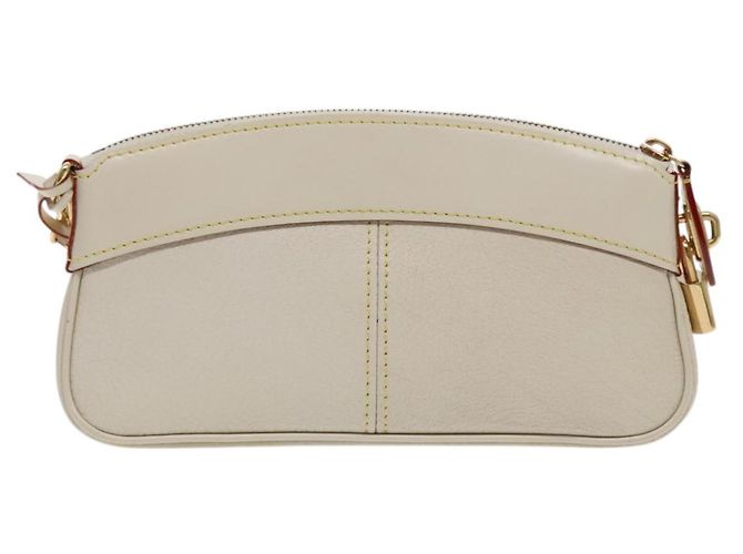 Clutch Lockit in pelle Suhali Louis Vuitton Bianco - vista 2