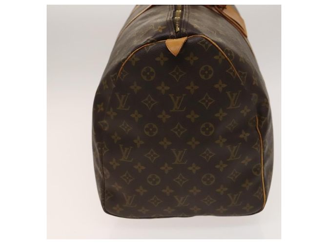 Borsa Keepall Louis Vuitton in tela Monogram 55 Marrone - vista 4