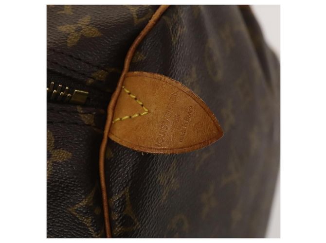 Borsa Keepall Louis Vuitton in tela Monogram 55 Marrone - vista 6