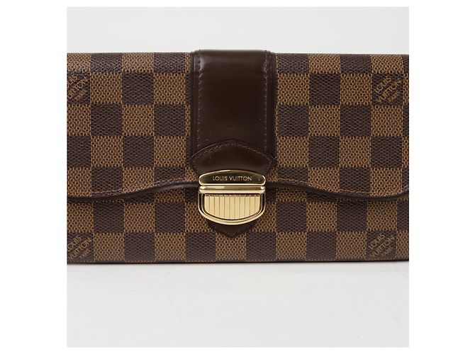 Louis Vuitton Cartera Larga Damier Sistina Castaño - vista 2