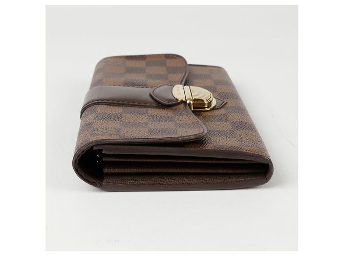 Louis Vuitton Cartera Larga Damier Sistina Castaño - vista 4