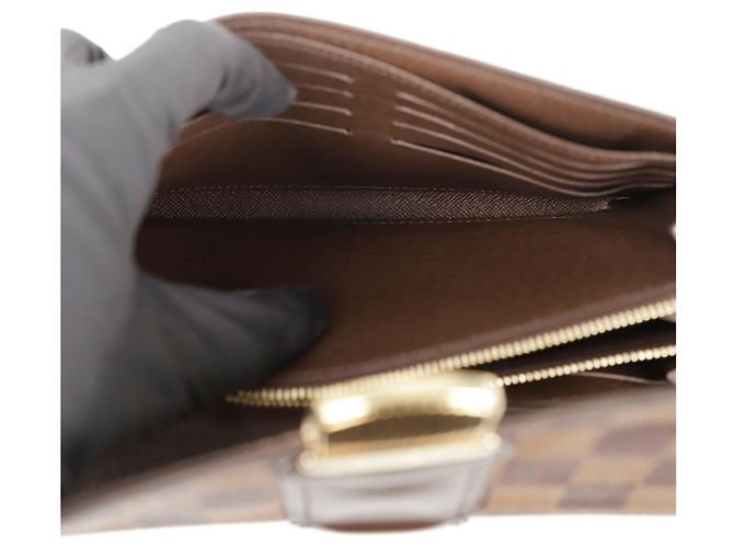Louis Vuitton Cartera Larga Damier Sistina Castaño - vista 8