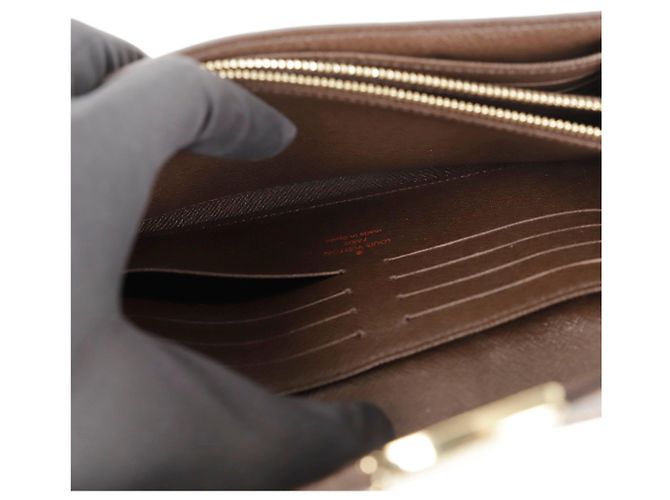 Louis Vuitton Cartera Larga Damier Sistina Castaño - vista 9