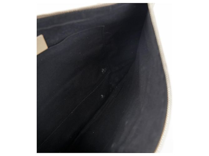 Balenciaga Clutch Media con Bordo Metallico Classico Marrone - vista 12