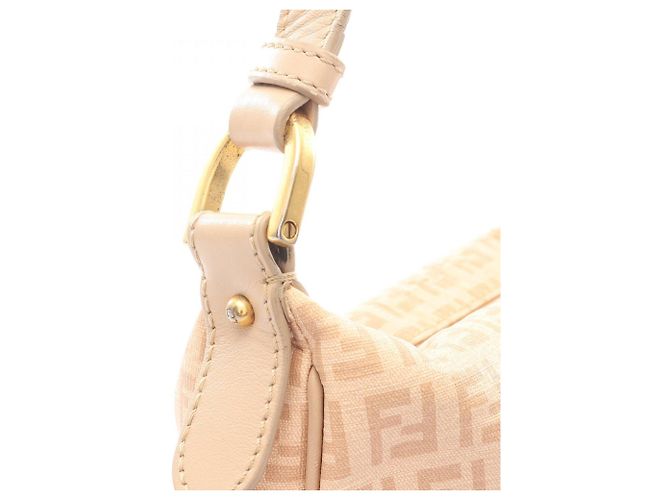 Borsa a Spalla Fendi Zucchino Beige - vista 6