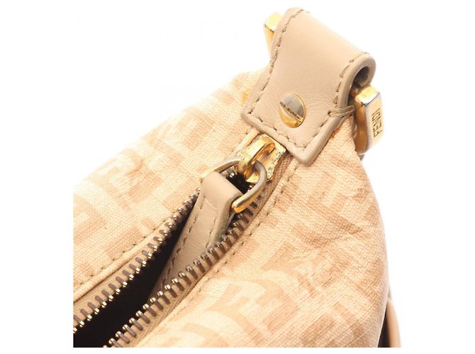 Borsa a Spalla Fendi Zucchino Beige - vista 8