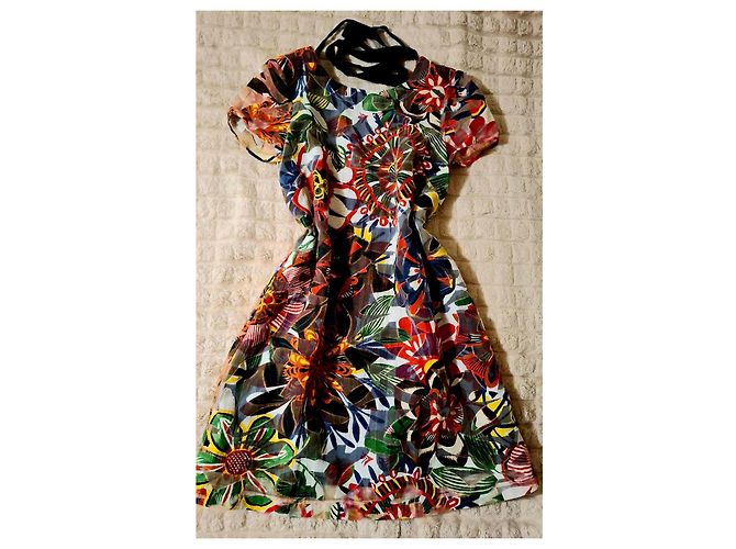 Max & Co Bunt bedrucktes kurzes Kleid mit Blumenmuster Mehrfarben - Ansicht 2