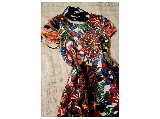 Max & Co Bunt bedrucktes kurzes Kleid mit Blumenmuster Mehrfarben - Ansicht 6