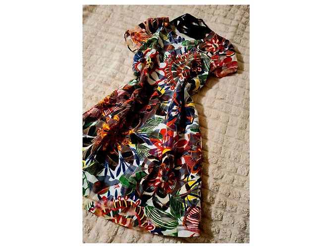 Max & Co Bunt bedrucktes kurzes Kleid mit Blumenmuster Mehrfarben - Ansicht 7