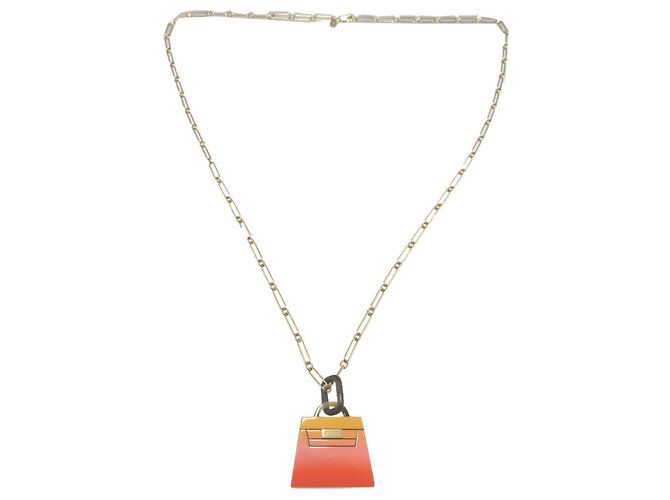 Collana Hermès Amulet Fusion Kelly GM Multicolore D'oro - vista 3