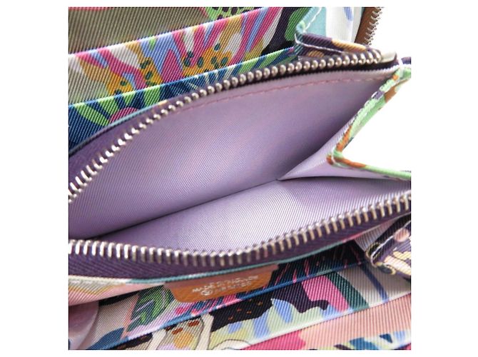 Billetera redonda Azap Compact Silkin Gold Hermès Castaño - vista 5