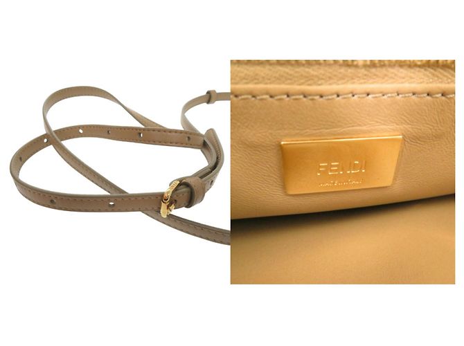 Borsa Fendi Peekaboo Mini Beige - vista 10