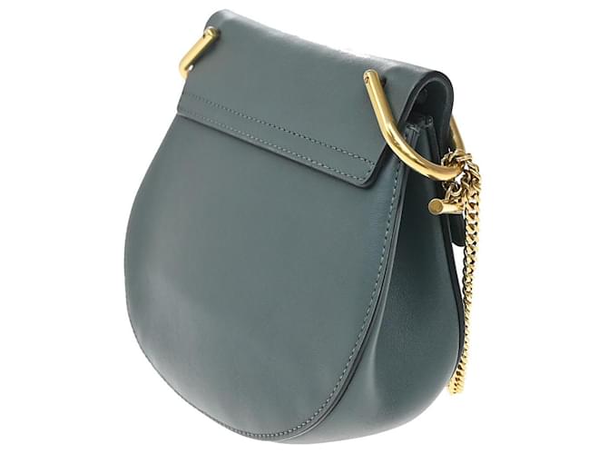 Chloé Chloe Drew in pelle e camoscio Small Blu - vista 4
