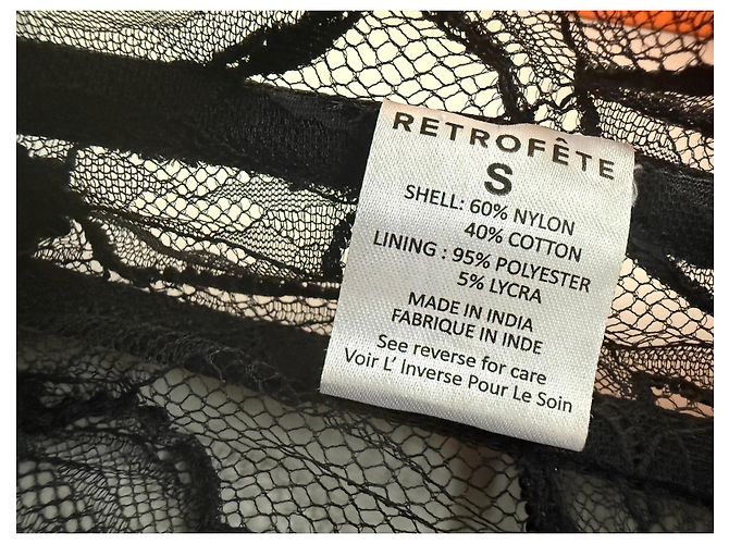 Retrofête Top de corsé de encaje negro - vista 6