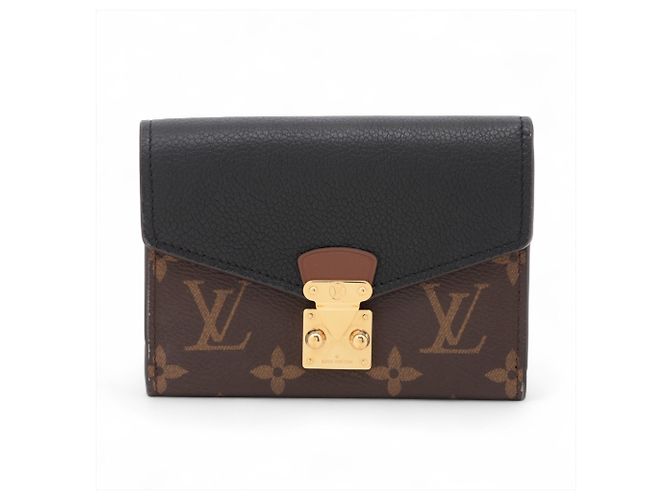 Louis Vuitton Monogramm Pallas Compact Tri-fold Geldbörse Schwarz - Ansicht 2