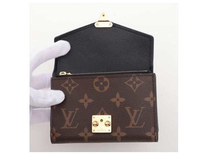 Louis Vuitton Monogramm Pallas Compact Tri-fold Geldbörse Schwarz - Ansicht 4