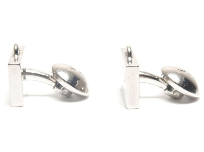 Abotoaduras Damier Louis Vuitton Prata - vista 6