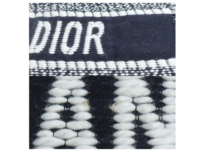 Sciarpa in Lana e Seta Blu Marino Christian Dior Blu navy - vista 5