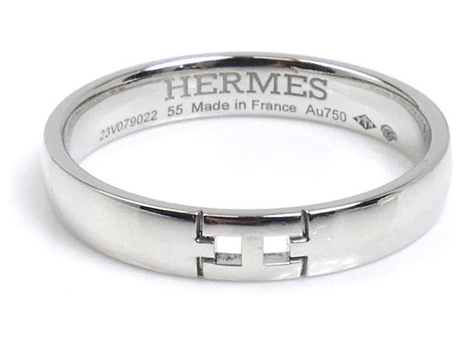 Ring Hermès Bague Hercule en Or Blanc 18K Hermes Doré - vue 3